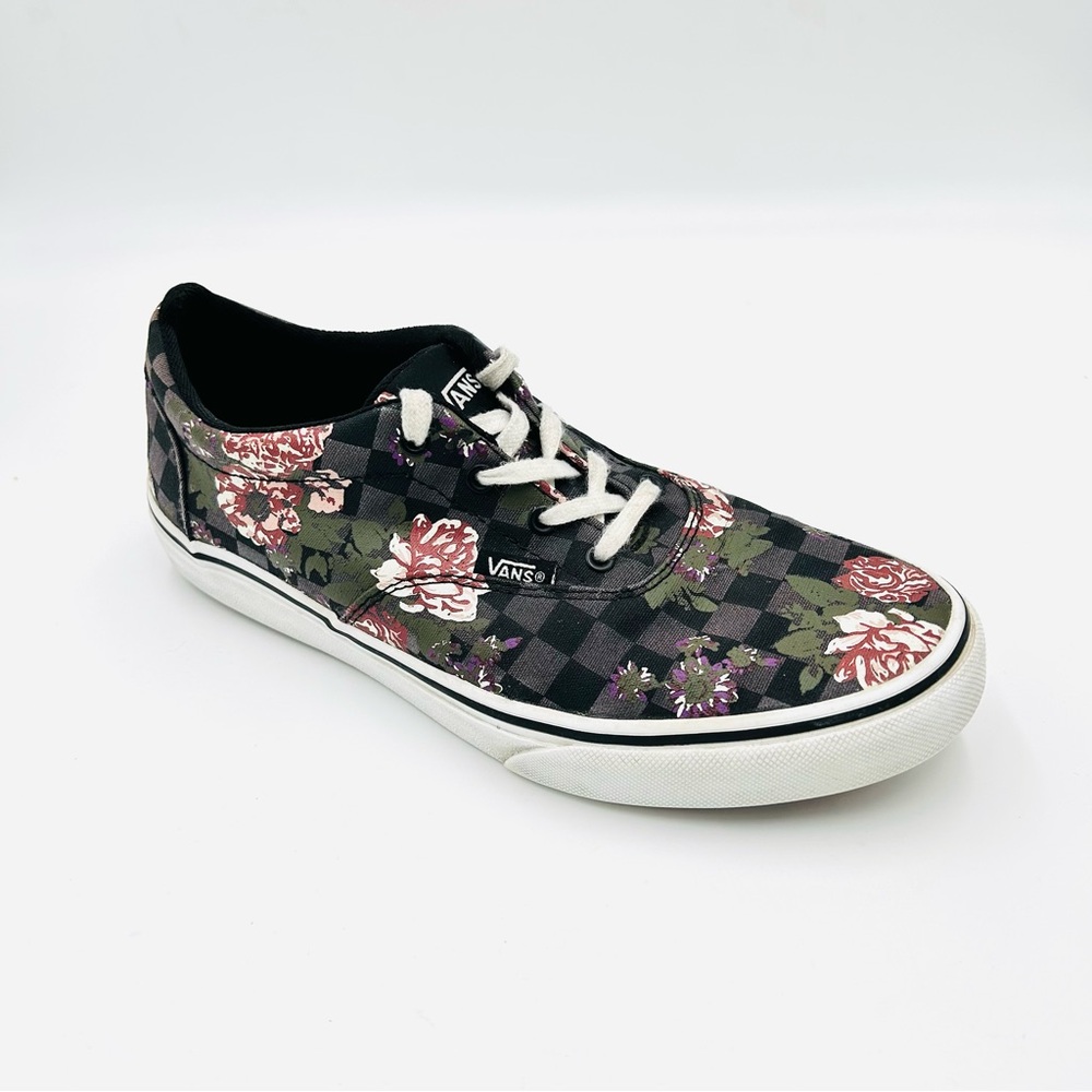 Vans shoes Doheny Floral Checkerboard Sneakers classic lace up Women’s Size 5.5